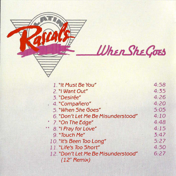 The Latin Rascals : When She Goes (CD, Album, RE)