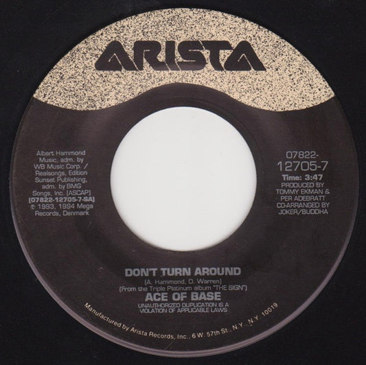 Ace Of Base : Don't Turn Around (7", Single)