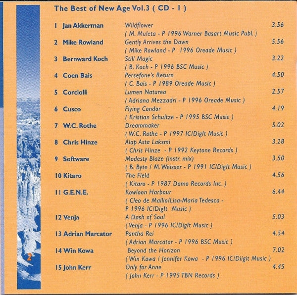 Various : The Best Of New Age 3 (3xCD, Comp)