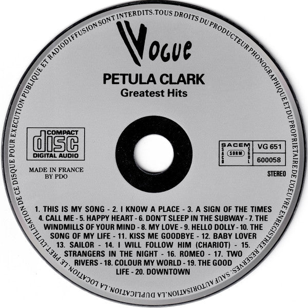 Petula Clark : Greatest Hits (CD, Comp, RE)