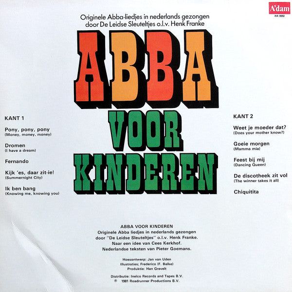 De Leidse Sleuteltjes o.l.v. Henk Franke : ABBA Voor Kinderen (LP, Album)