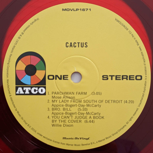 Cactus (3) : Cactus (LP, Album, Ltd, Num, RE, 180)