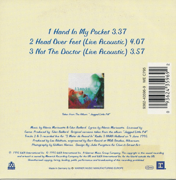 Alanis Morissette : Hand In My Pocket (CD, Single, Car)