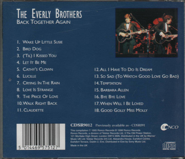 Everly Brothers : Back Together Again  (CD, Comp)
