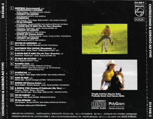 Chitãozinho & Xororó : Ao Vivo (CD, Album, RE)
