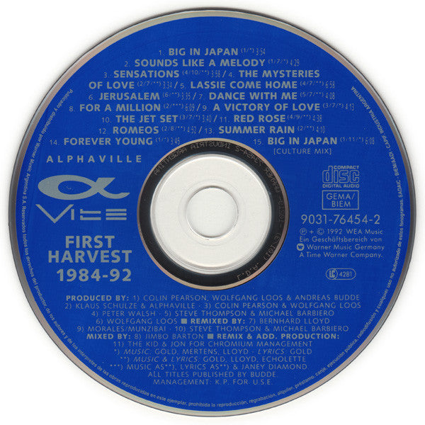 Alphaville : First Harvest 1984-92 (CD, Comp, RE)