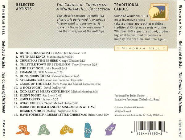 Various : The Carols Of Christmas: A Windham Hill Collection (CD, Album, Comp)