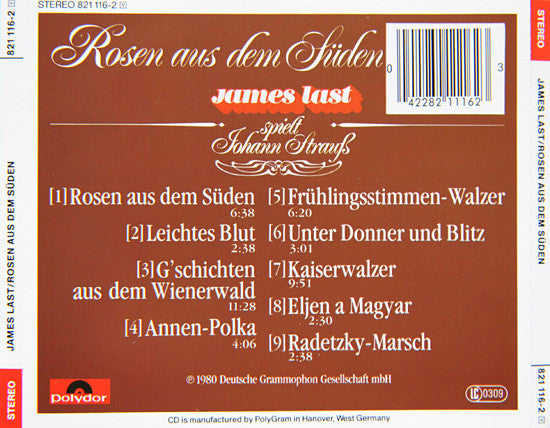James Last : Rosen Aus Dem Süden- James Last Spielt Johann Strauss (CD, Album, RE)