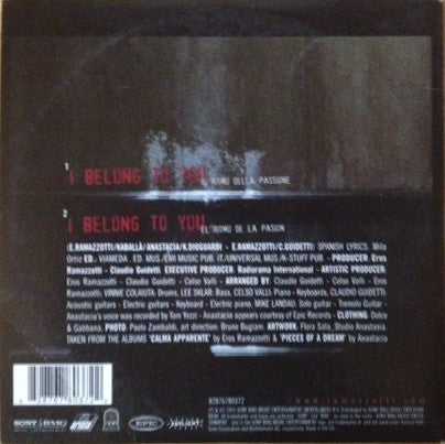 Eros Ramazzotti & Anastacia : I Belong To You (Il Ritmo Della Passione)  (CD, Single, Car)