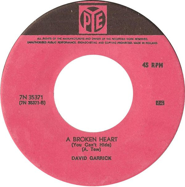 David Garrick : I've Found A Love (7", Single)