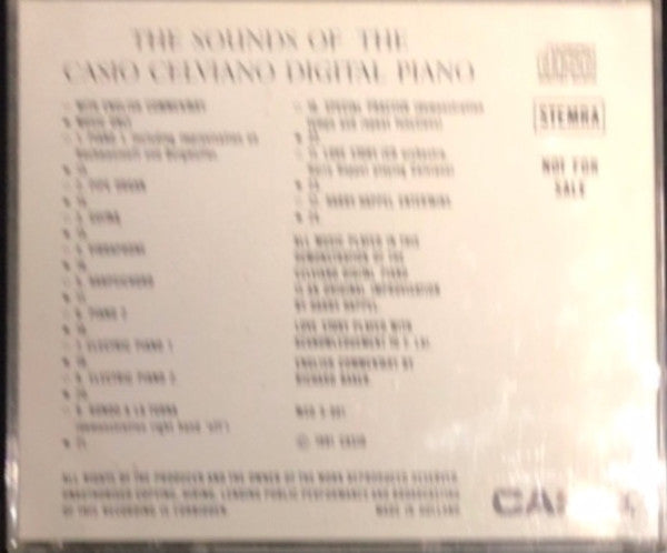 Harry Happel : The Sounds Of The Casio Celviano Digital Piano (CD, Album)