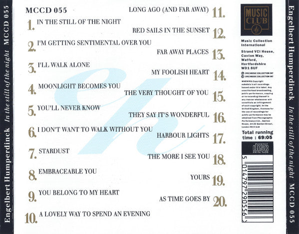 Engelbert Humperdinck : In The Still Of The Night (CD, Comp)