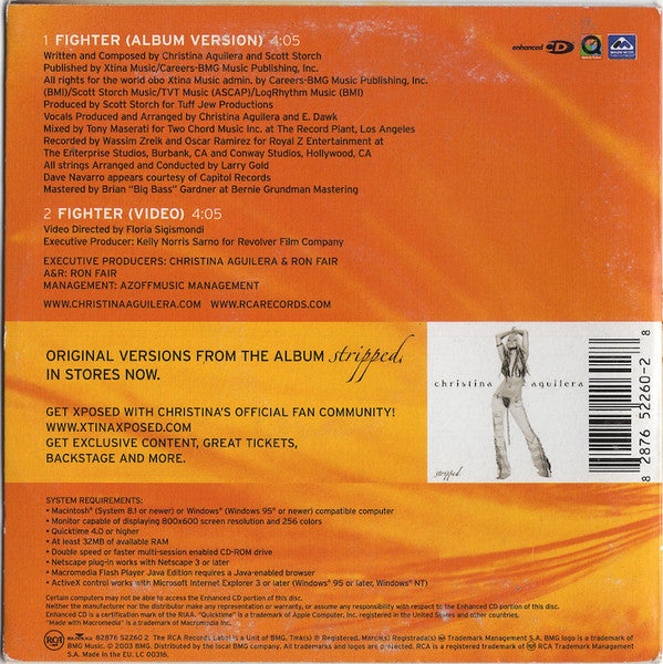 Christina Aguilera : Fighter (CD, Single, Enh, Car)