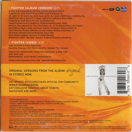 Christina Aguilera : Fighter (CD, Single, Enh, Car)