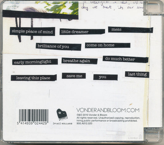 Vonder & Bloom : Simple Peace Of Mind (CD, Album)