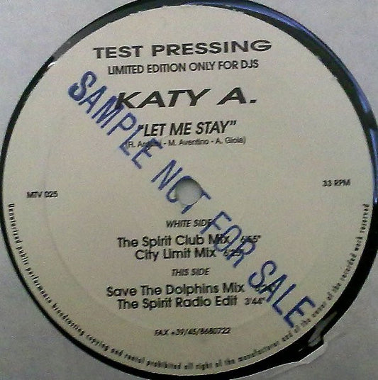 Katy A. : Let Me Stay (12", Ltd, TP)