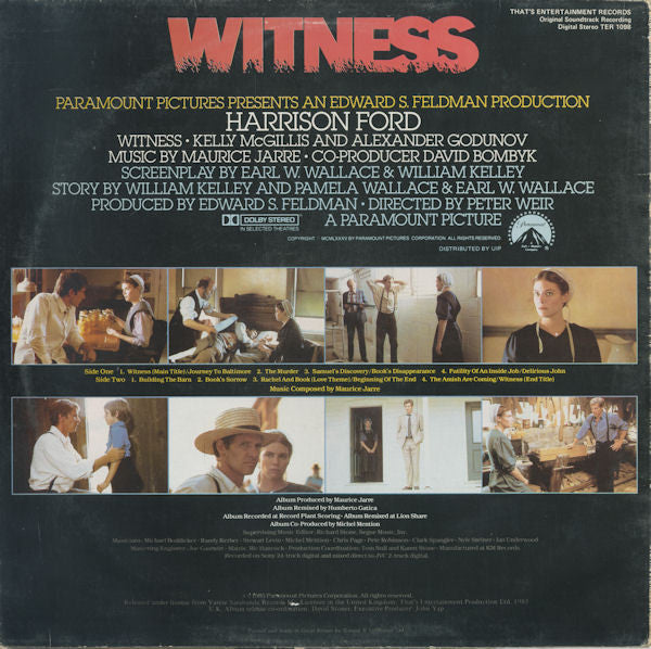 Maurice Jarre : Witness (LP, Album)
