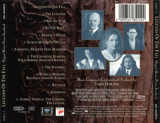 James Horner : Legends Of The Fall (Original Motion Picture Soundtrack) (CD, Album)