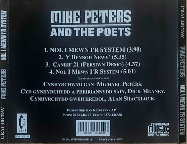 Mike Peters : Nol I Mewn I'r System (CD, Single)