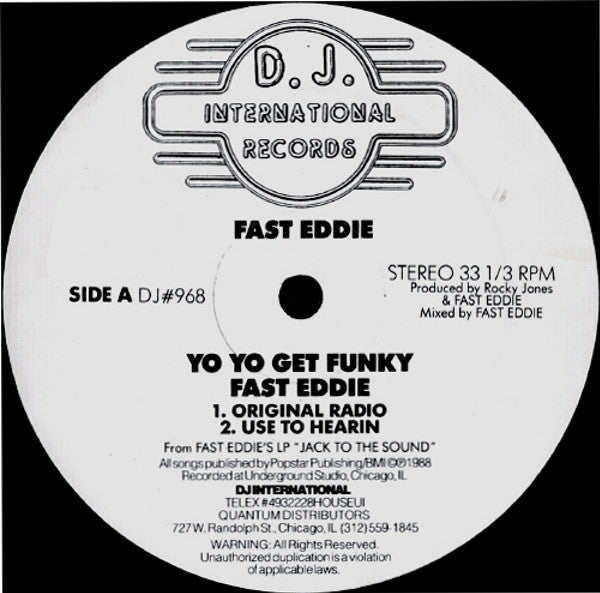 "Fast" Eddie Smith : Yo Yo Get Funky (12")
