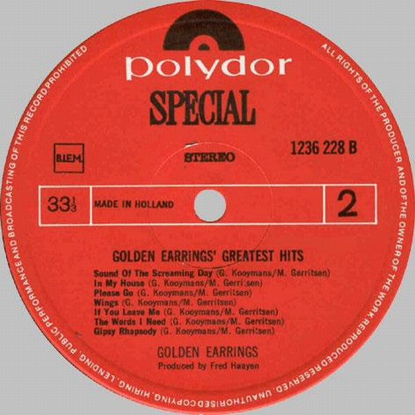 Golden Earring : Golden Earrings' Greatest Hits (LP, Comp, RE)