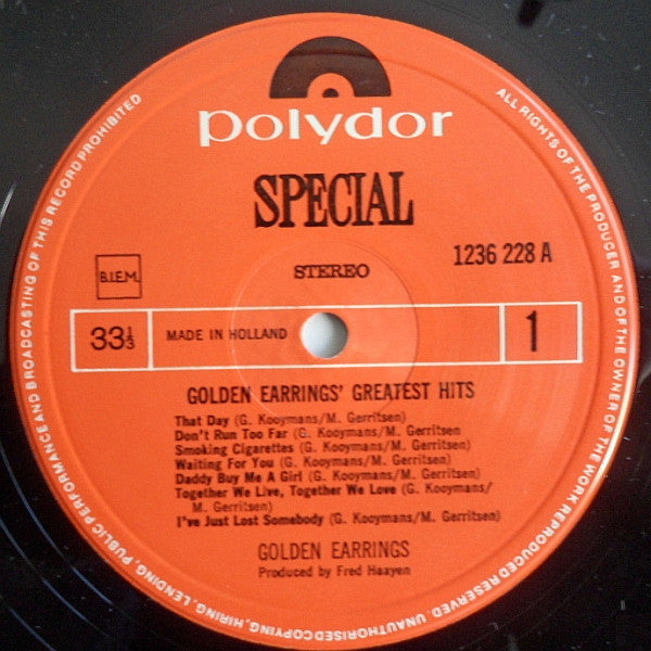 Golden Earring : Golden Earrings' Greatest Hits (LP, Comp, RE)