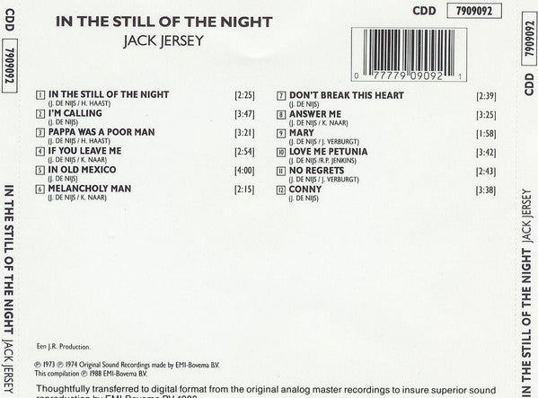 Jack Jersey : In The Still Of The Night (CD, Album)