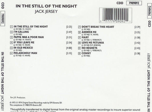 Jack Jersey : In The Still Of The Night (CD, Album)