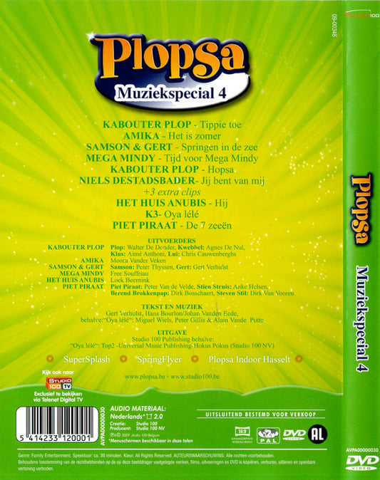 Various : Plopsa - Muziekspecial 4 (DVD-V, PAL)