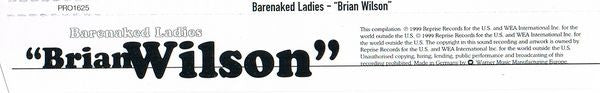 Barenaked Ladies : Brian Wilson (CD, Single, Promo)
