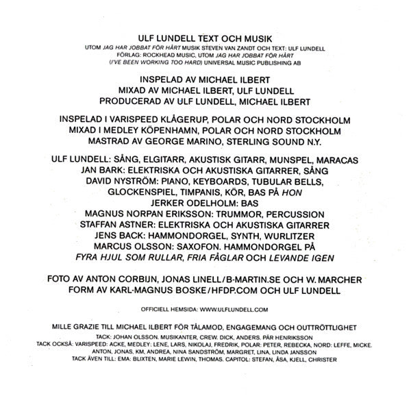 Ulf Lundell : Club Zebra (2xCD, Album)