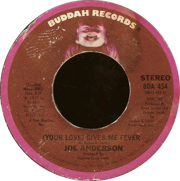 Joe Anderson (6) : (Your Love) Gives Me Fever (7", Styrene)