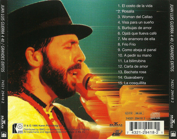 Juan Luis Guerra 4.40 : Grandes Exitos (CD, Comp)