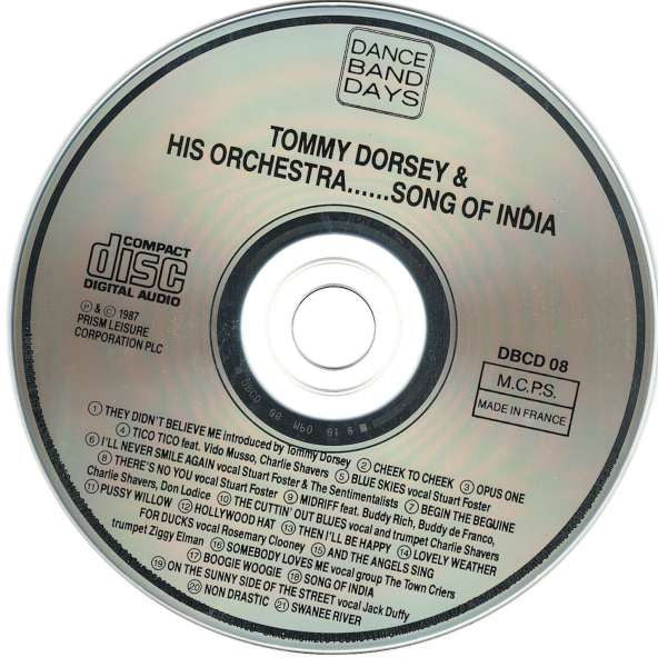 Tommy Dorsey And His Orchestra : Song Of India (CD, Comp)