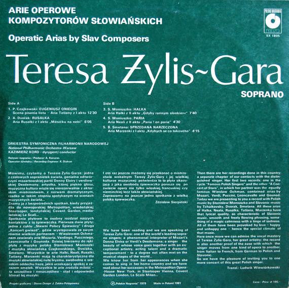 Teresa Żylis-Gara : Arie Operowe Kompozytorów Słowiańskich (LP)