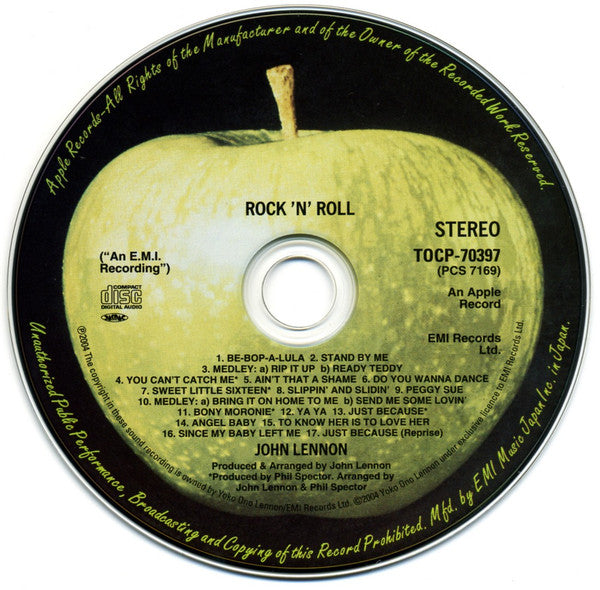 John Lennon : Rock 'N' Roll (CD, Album, RE, RM, Pap)