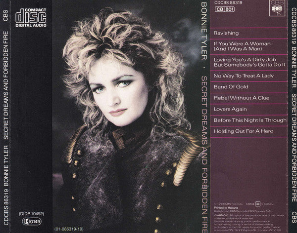 Bonnie Tyler : Secret Dreams And Forbidden Fire (CD, Album)
