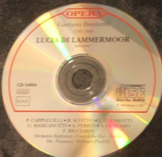Gaetano Donizetti, Luciano Pavarotti, Piero Cappuccilli, Renata Scotto : Lucia (CD, Album)