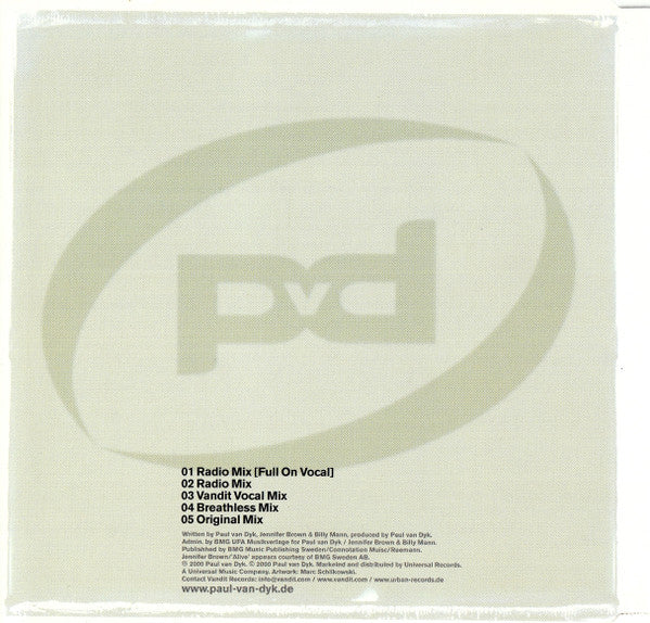 Paul van Dyk : We Are Alive (CD, Maxi)