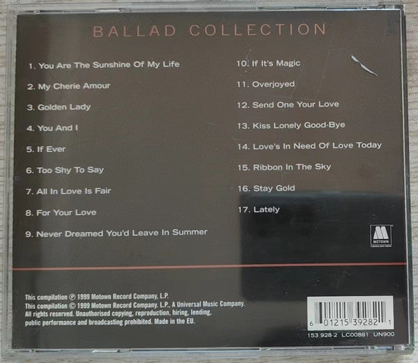 Stevie Wonder : Ballad Collection (CD, Comp)