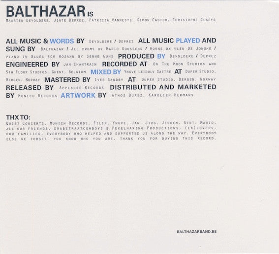 Balthazar (6) : Applause (CD, Album)