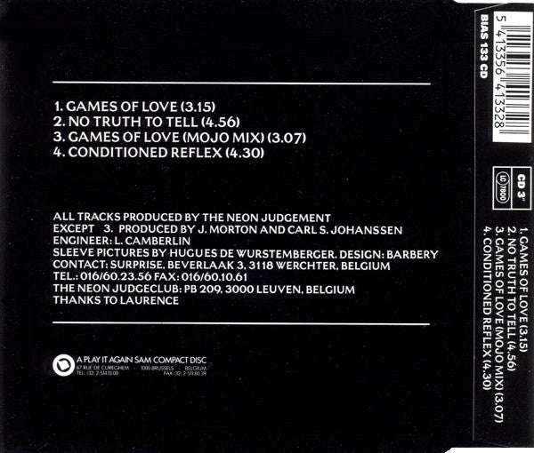 The Neon Judgement : Games Of Love (CD, Mini, EP)