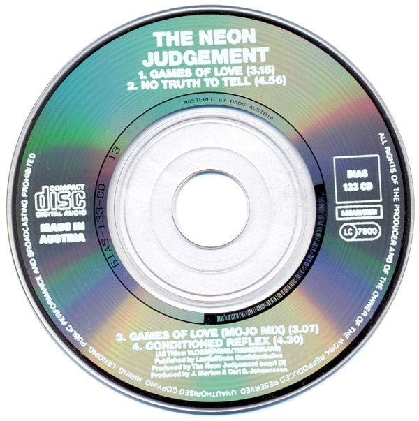 The Neon Judgement : Games Of Love (CD, Mini, EP)