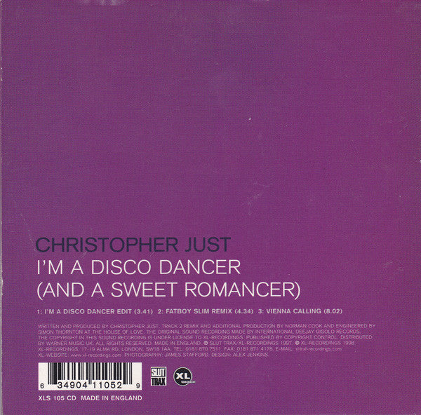 Christopher Just : I'm A Disco Dancer (And A Sweet Romancer) (CD, Single)
