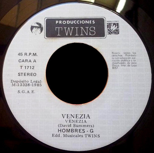 Hombres G : Venezia (7", Single)