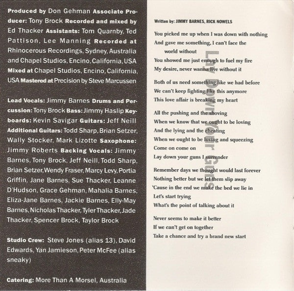 Jimmy Barnes : Two Fires (CD, Album)