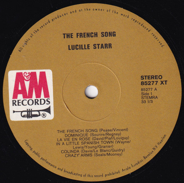 Lucille Starr : The French Song (LP, Album, RE)