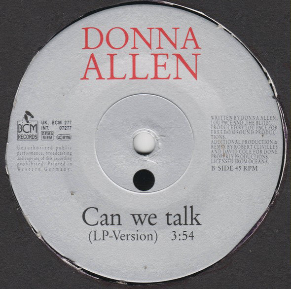 Donna Allen : Can We Talk (7", Single)