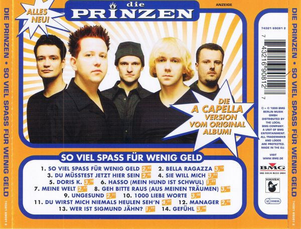 Die Prinzen : So Viel Spass Für Wenig Geld (A Capella Version) (CD, Album)