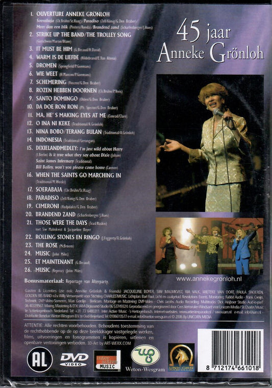 Anneke Grönloh : 45 Jaar Anneke Grönloh Jubileumgala (DVD-V)